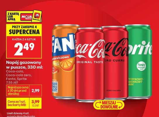 Napój gazowany w puszce, 330 ml