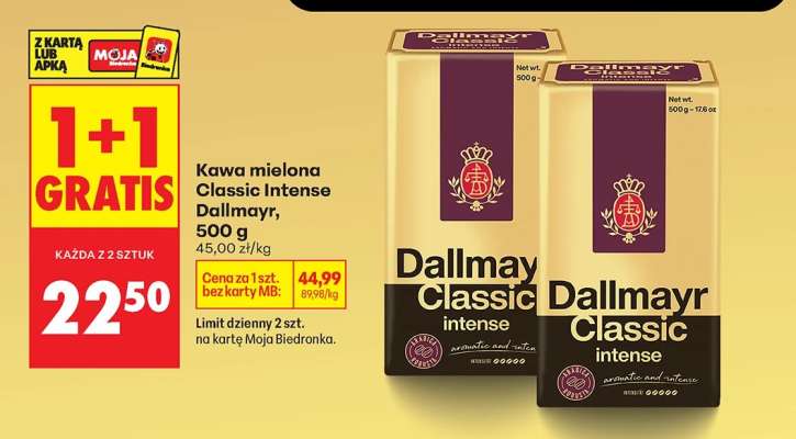 Kawa mielona Classic Intense Dallmayr, 500 g