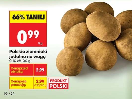 Polskie ziemniaki jadalne na wage