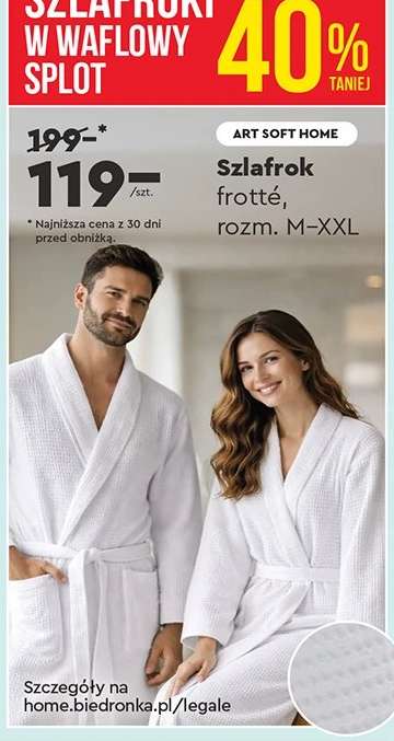 Szlafrok frotte, rozm. M-XXL