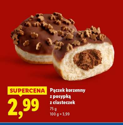 Pączek korzenny z posypką z ciasteczek