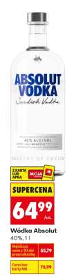 WÓDKA ABSOLUT 40%, 1 L