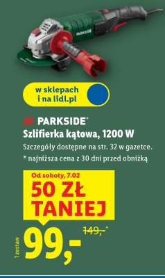 PARKSIDE Szlifierka kątowa 1200 W