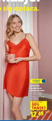 Koszula nocna damska satynowa