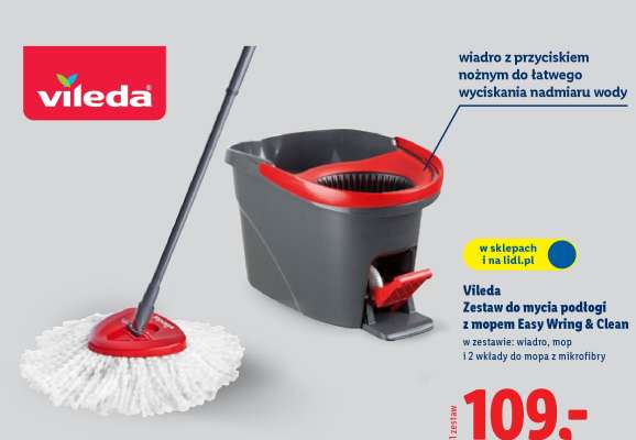 Vileda Zestaw do mycia podłogi z mopem Easy Wring & Clean