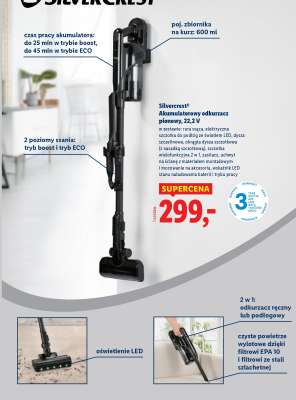 SilverCrest Akumulatorowy odkurzacz pionowy, 22,2 V