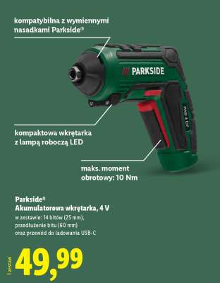 Parkside® Akumulatorowa wkrętarka, 4 V