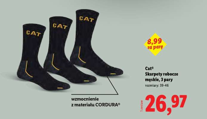 CAT® Skarpety robocze męskie, 3 pary