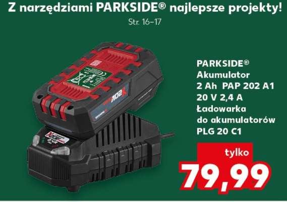 PARKSIDE® Akumulator 2 Ah PAP 202 A1 20 V 2,4 A ładowarka do akumulatorów PLG 20 C1
