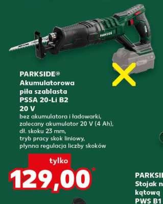 PARKSIDE® Akumulatorowa piła szablasta PSSA 20-Li B2 20 V