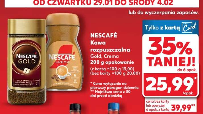NESCAFÉ Kawa rozpuszczalna Gold, Crema 200 g opakowanie