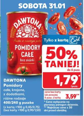 DAWTONA Pomidory całe, krojone, z dodatkami, różne rodzaje