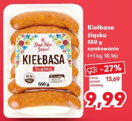 Kiełbasa śląska 550 g opakowanie