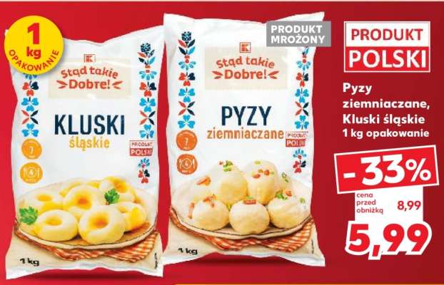 Pyzy ziemniaczane, Kluski śląskie 1 kg opakowanie