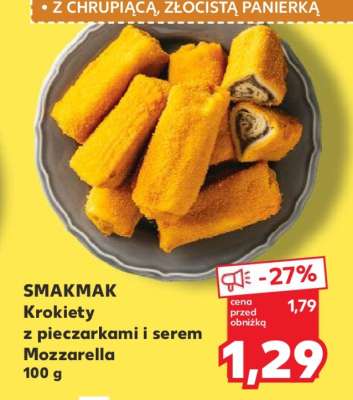 SMAKMAK Krokiety z pieczarkami i serem Mozzarella 100 g