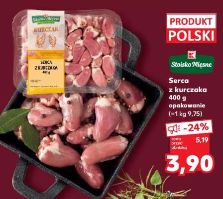 Serca z kurczaka 400 g opakowanie