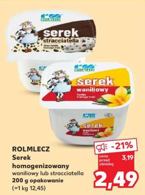 Serek homogenizowany waniliowy lub stracciatella