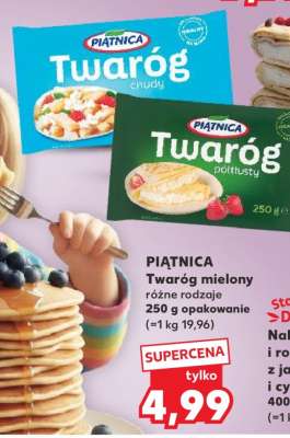 PIĄTNICA Twaróg mielony różne rodzaje