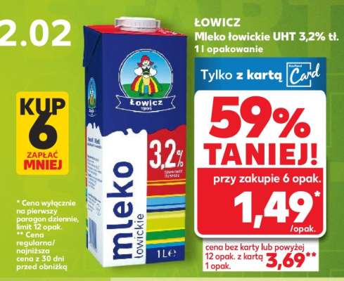 Mleko łowickie UHT 3,2% tł.