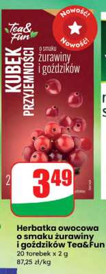Herbatka owocowa o smaku żurawiny i goździków Tea&Fun