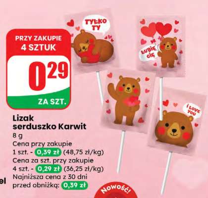 Lizak serduszko Karwit