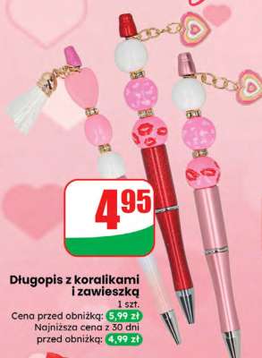 Długopis z koralikami i zawieszką