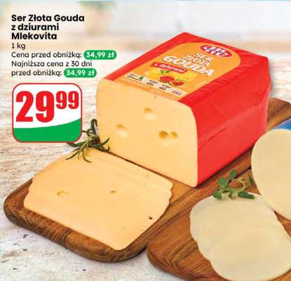 Ser Złota Gouda z dziurami Mlekovita