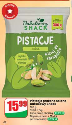 Pistacje prażone solone Bakaliowy Snack