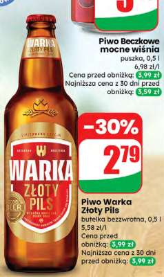 Piwo Warka Złoty Pils