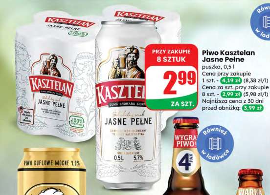 Piwo** KASZTELAN JASNE PEŁNE