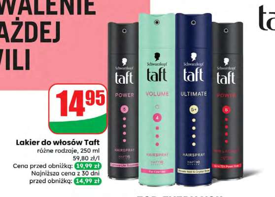 Lakier do włosów TAFT