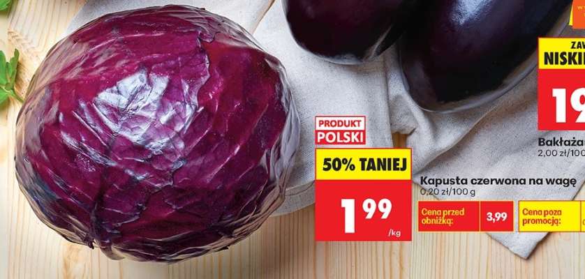 Kapusta czerwona na wage