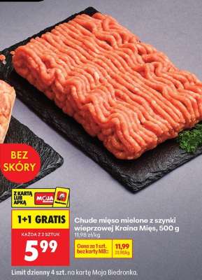 Chude mięso mielone z szynki wieprzowej Kraina Mies , 500 g