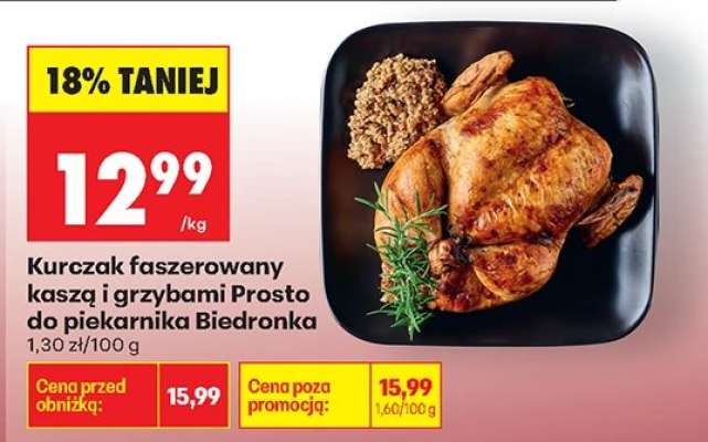 Kurczak faszerowany kaszą i grzybami Prosto do piekarnika Biedronka