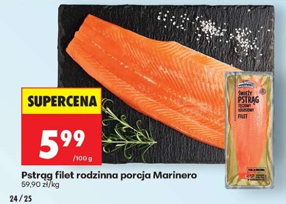 Pstrąg filet rodzinna porcja Marinero