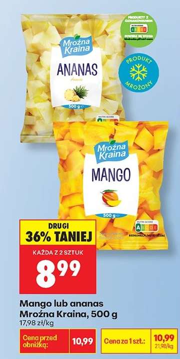 Mango lub ananas Mroźna Kraina, 500 g