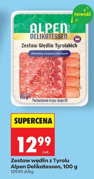 Zestaw wędlin z Tyrolu Alpen Delikatessen, 100 g