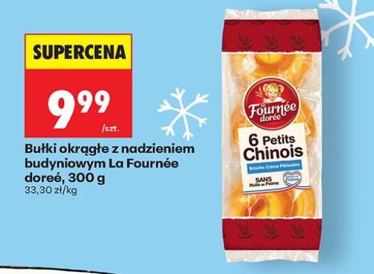Bułki okrągłe z nadzieniem budyniowym La Fournée dorée, 300 g