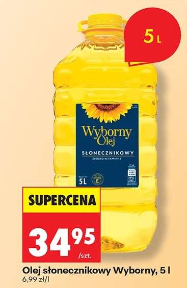 Olej słonecznikowy Wyborny, 5 l