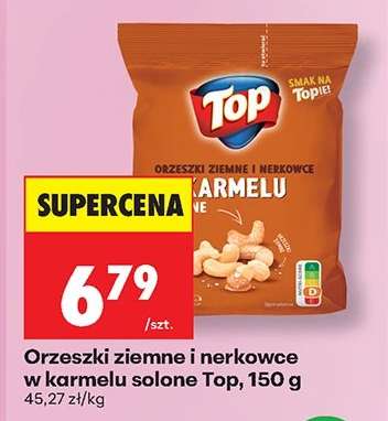 Orzeszki ziemne i nerkowce w karmelu solone Top, 150 g