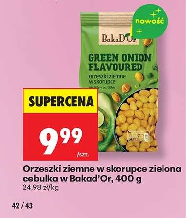 Orzeszki ziemne w skorupce zielona cebulka w Bakad’Or, 400 g