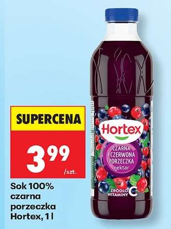 Sok 100% czarna porzeczka Hortex, 1l
