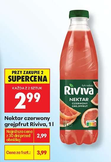Nektar czerwony grejpfrut Riviva, 1l