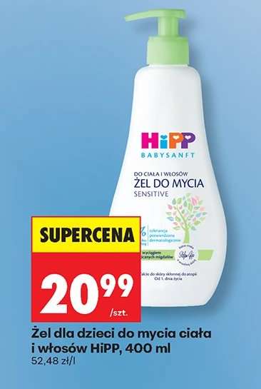 Żel dla dzieci do mycia ciała i włosów HiPP, 400 ml