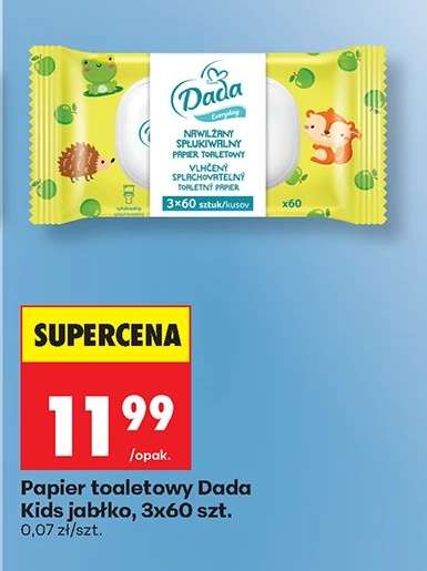 Papier toaletowy Dada Kids jabłko, 3x60 szt.