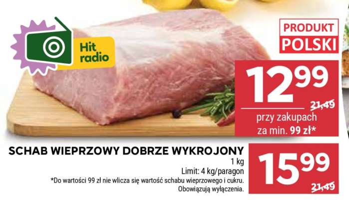 Schab wieprzowy dobrze wykrojony