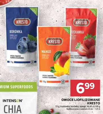 Owoce liofilizowane Kresto