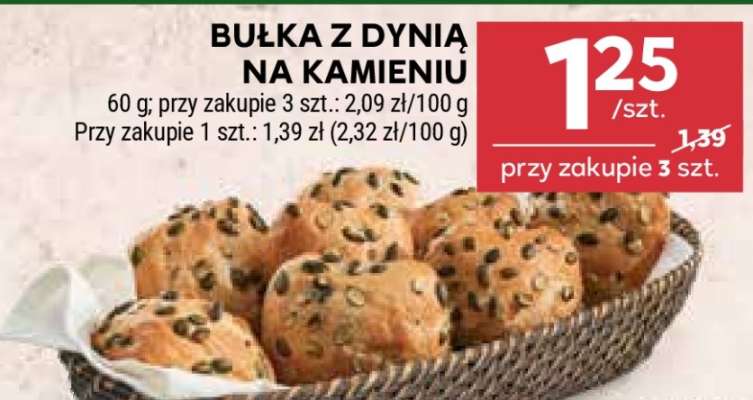 Bułka z dynią na kamieniu