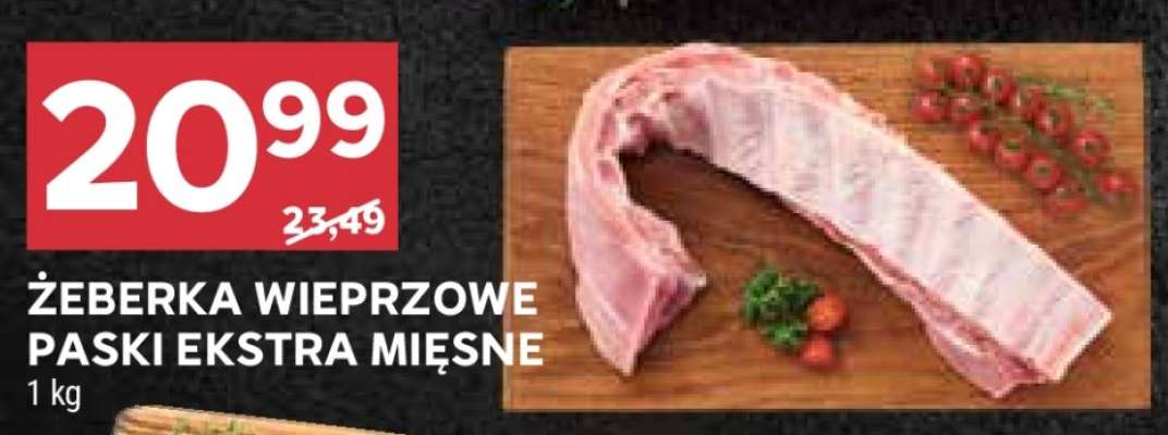 Żeberka wieprzowe paski ekstra mięsne