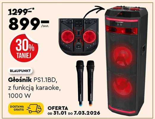 Głośnik PS1.1BD, z funkcją karaoke, 1000 W